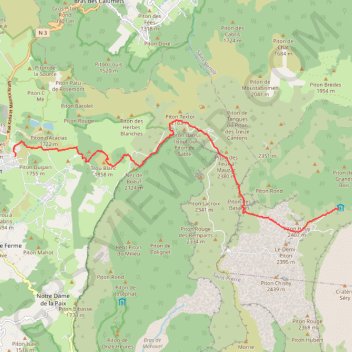 Itinéraire Réunion - J13, distance, dénivelé, altitude, carte, profil, trace GPS