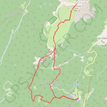 Itinéraire Le Charmant Som, distance, dénivelé, altitude, carte, profil, trace GPS