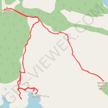 Itinéraire Trace-Gps-Sabinos-et-Finestras-2016-05-05, distance, dénivelé, altitude, carte, profil, trace GPS