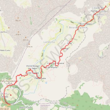 Itinéraire 18.03 - Cova - Vila das Pombas - 13.5 km, distance, dénivelé, altitude, carte, profil, trace GPS