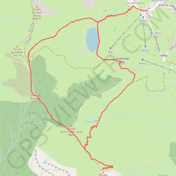 Itinéraire Boucle de Marcelly depuis Les Molliettes, distance, dénivelé, altitude, carte, profil, trace GPS