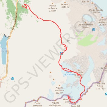 Itinéraire 20-08-08_09 Mont Vélan, distance, dénivelé, altitude, carte, profil, trace GPS