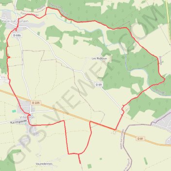 Itinéraire Rando à Vaux, distance, dénivelé, altitude, carte, profil, trace GPS