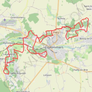 Itinéraire Boissy-le-Châtel : Vallée du Morin et de l'Aubetin - 5572 - UtagawaVTT.com, distance, dénivelé, altitude, carte, profil, trace GPS