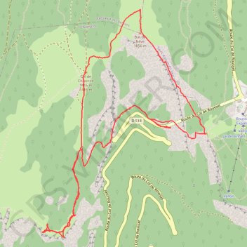 Itinéraire But de Nève et Rochers de Chironne, distance, dénivelé, altitude, carte, profil, trace GPS