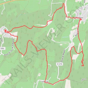 Itinéraire Sabran, distance, dénivelé, altitude, carte, profil, trace GPS