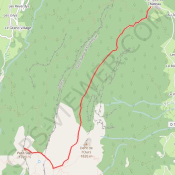 Itinéraire Petit Som, distance, dénivelé, altitude, carte, profil, trace GPS