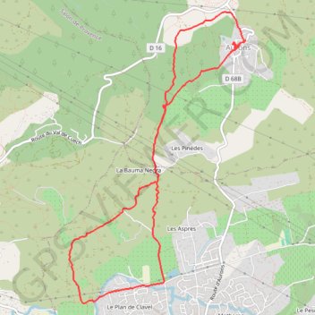 Itinéraire Les Collines de Pélissanne, distance, dénivelé, altitude, carte, profil, trace GPS