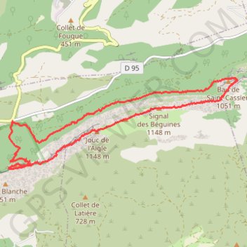 Itinéraire Du Col du Saint-Pilon au Pas de l'Aï, Sainte-Baume, distance, dénivelé, altitude, carte, profil, trace GPS