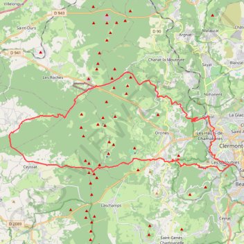 Itinéraire Col Ceyssat long, distance, dénivelé, altitude, carte, profil, trace GPS