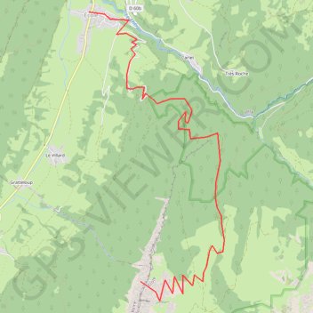 Itinéraire Aller simple jusqu'a la combe des chevaux, distance, dénivelé, altitude, carte, profil, trace GPS