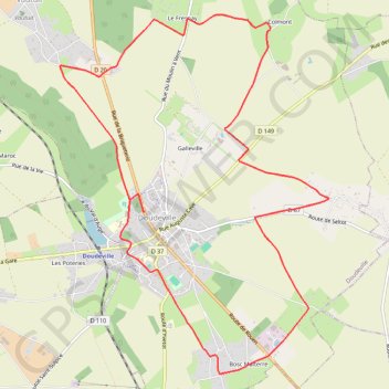 Itinéraire Le tour de Doudeville, distance, dénivelé, altitude, carte, profil, trace GPS