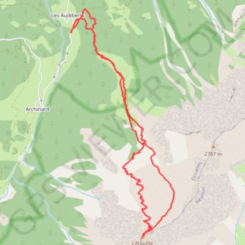 Itinéraire Aiguille d'Orcières, distance, dénivelé, altitude, carte, profil, trace GPS
