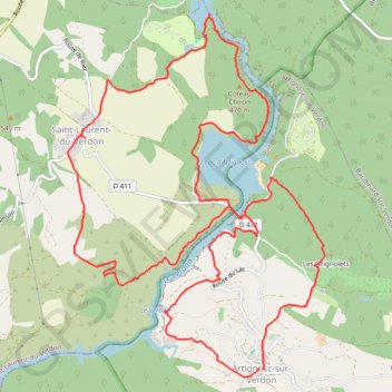 Itinéraire Artignosc - Le chemin de l'eau, distance, dénivelé, altitude, carte, profil, trace GPS
