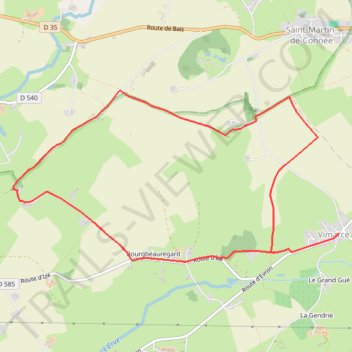 Itinéraire Circ 40 - D une crete a l autre - Vimarce, distance, dénivelé, altitude, carte, profil, trace GPS