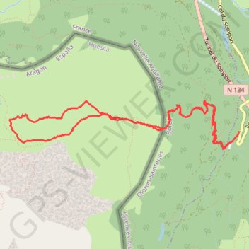 Itinéraire Lac d'Estaens depuis le Sansannet, distance, dénivelé, altitude, carte, profil, trace GPS