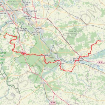 Itinéraire GR11 De Donnemarie-Dontilly (Seine-et-Marne) à Mondeville (Essonne), distance, dénivelé, altitude, carte, profil, trace GPS