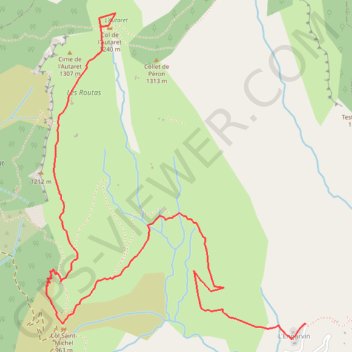 Itinéraire Ruines de Rocca Sparviera, distance, dénivelé, altitude, carte, profil, trace GPS