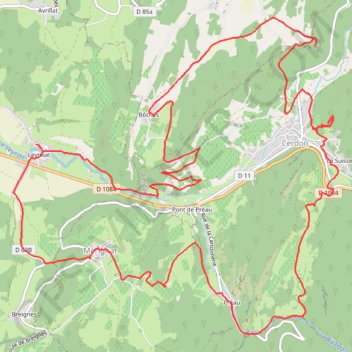 Itinéraire Les vignes de Cerdon, distance, dénivelé, altitude, carte, profil, trace GPS