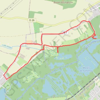 Itinéraire Balade essonne, distance, dénivelé, altitude, carte, profil, trace GPS