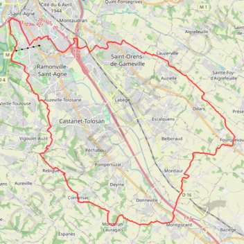 Itinéraire Marcaissonne et côteaux, distance, dénivelé, altitude, carte, profil, trace GPS