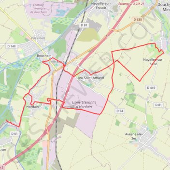 Itinéraire En Ostrevant (Bouchain), distance, dénivelé, altitude, carte, profil, trace GPS