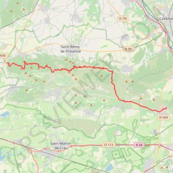 Itinéraire Traversée des Alpilles, distance, dénivelé, altitude, carte, profil, trace GPS