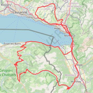 Itinéraire Petite balade franco-suisse (Track), distance, dénivelé, altitude, carte, profil, trace GPS