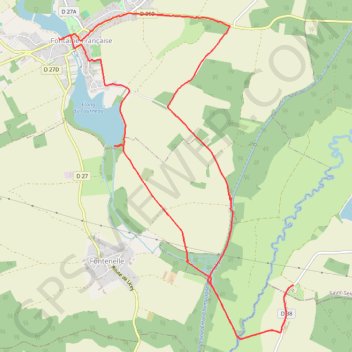 Itinéraire Fontaine française, distance, dénivelé, altitude, carte, profil, trace GPS