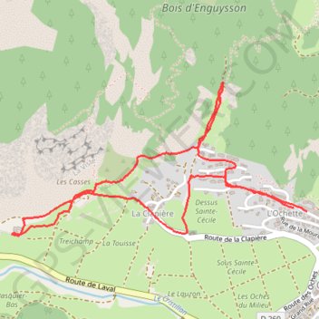 Itinéraire Boucle vers ferme Pra Chiriou, distance, dénivelé, altitude, carte, profil, trace GPS