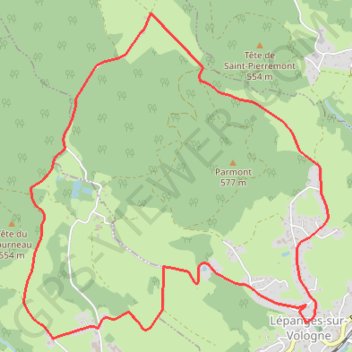 Itinéraire Chemins du Cœur des Vosges - Le Faing des Orges, distance, dénivelé, altitude, carte, profil, trace GPS
