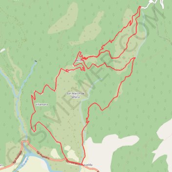 Itinéraire Boucle vers Yeba (Ainsa - Espagne), distance, dénivelé, altitude, carte, profil, trace GPS