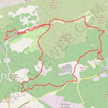 Itinéraire Riboux, distance, dénivelé, altitude, carte, profil, trace GPS