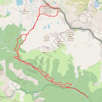 Itinéraire Cime de Frémamorte, distance, dénivelé, altitude, carte, profil, trace GPS