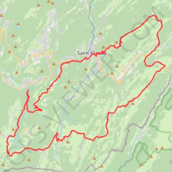 Itinéraire Saint-Claude et Hautes-Combes - Lamoura, distance, dénivelé, altitude, carte, profil, trace GPS