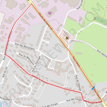 Itinéraire 1 - Les matignons, distance, dénivelé, altitude, carte, profil, trace GPS