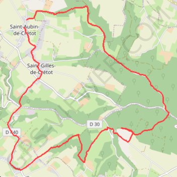Itinéraire Saint-Aubin-de-Crétot, distance, dénivelé, altitude, carte, profil, trace GPS