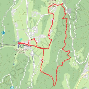 Itinéraire Balade à Méaudre, distance, dénivelé, altitude, carte, profil, trace GPS