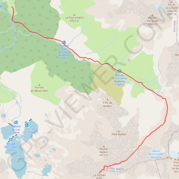 Itinéraire Rocher Blanc par Combe Madame, distance, dénivelé, altitude, carte, profil, trace GPS