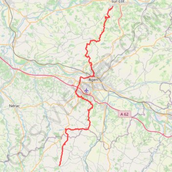 Itinéraire Pujols - La Romieu, distance, dénivelé, altitude, carte, profil, trace GPS