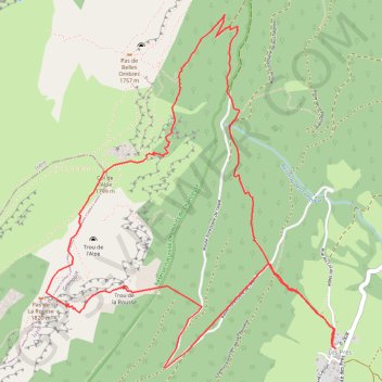 Itinéraire Pas de la Rousse, distance, dénivelé, altitude, carte, profil, trace GPS