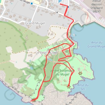 Itinéraire La Ciotat - Parc du Mugel, distance, dénivelé, altitude, carte, profil, trace GPS
