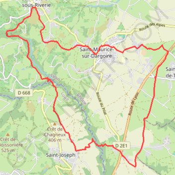 Itinéraire Saint-Maurice-sur-Dargoire 3, distance, dénivelé, altitude, carte, profil, trace GPS