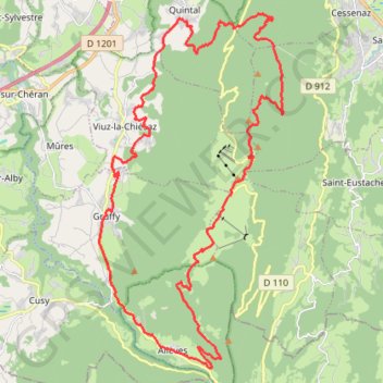 Itinéraire Le Crêt de Chatillon, distance, dénivelé, altitude, carte, profil, trace GPS