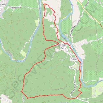 Itinéraire La Roque sur Ceze - Valat de Bertrand, distance, dénivelé, altitude, carte, profil, trace GPS