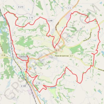 Itinéraire Vallons du Lectourois - Lectoure, distance, dénivelé, altitude, carte, profil, trace GPS