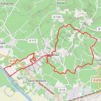 Itinéraire Rando verdelais, distance, dénivelé, altitude, carte, profil, trace GPS
