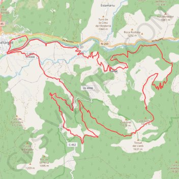 Itinéraire GPX Download: Catedral de la Seu de Urgell – Banat boucle au départ de la Seu d'Urgell, distance, dénivelé, altitude, carte, profil, trace GPS