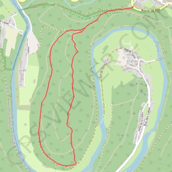 Itinéraire Rochehaut 28 Promenade de Laviot - 4.6 km, distance, dénivelé, altitude, carte, profil, trace GPS