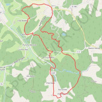 Itinéraire 16-469, distance, dénivelé, altitude, carte, profil, trace GPS